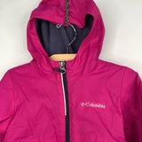 Size 2: Columbia Navy/Purple Fleece Lined Rain Coat