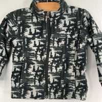 Size 2: Columbia Black/Grey Print Fleece Zip-Up Coat REDUCED