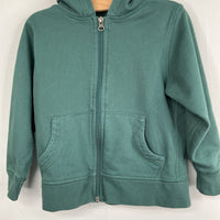 Size 4 (100): Hanna Andersson Green French Terry Zip-Up Hoodie