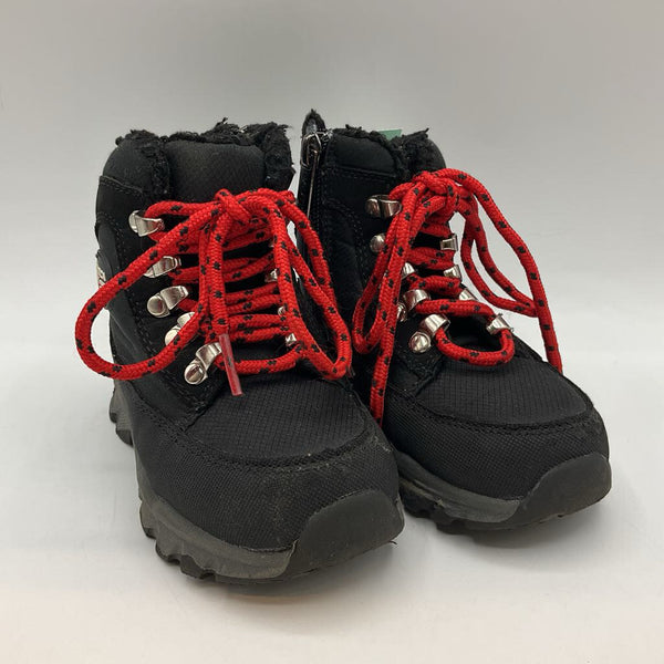 Size 8: Nautica Black/Red Trim Insulated Lace-Up Boots