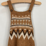 Size 18-24m: Zara Brown White Chevron Knit Overalls