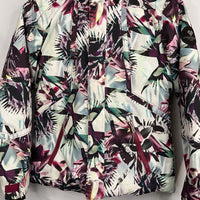 Size 8: Obermeyer White/Purple/Green Floral Poly-Fill Winter Coat