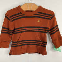 Size 3-6m: Gap Brown Striped Thermal Long Sleeve Shirt