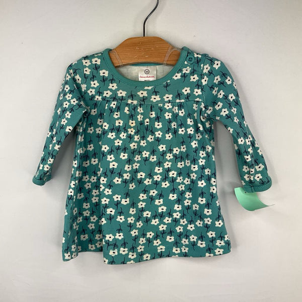 Size 3-6m (60): Hanna Andersson Blue/White Floral Long Sleeve Dress