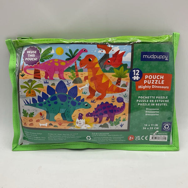 Mudpuppy 12pc Dinosaur Pouch Puzzle