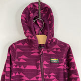 Size 6-12m: LLBean Two Tone Purple Geo Print Fleece Bunting