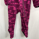 Size 6-12m: LLBean Two Tone Purple Geo Print Fleece Bunting