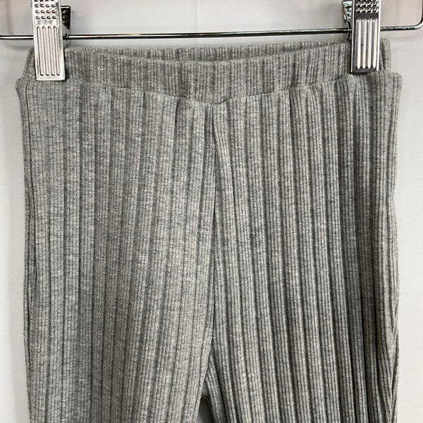 Size 7-8: Throwing Tiny Fits Grey/Black Bow Accent Ribbed Lounge Pants