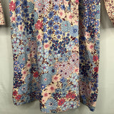 Size 8 (130): Hanna Andersson Creme/Pink/Blue Floral Long Sleeve Dress