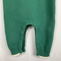 Size 6-12m (70): Hanna Andersson Green/White Trees Sweater Romper