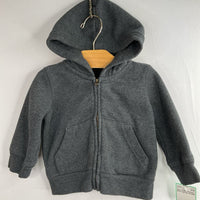 Size 6-12m: Primary Grey Zip-Up Hoodie