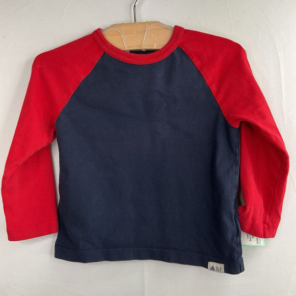 Size 2: Gap Navy/Red Long Sleeve Shirt