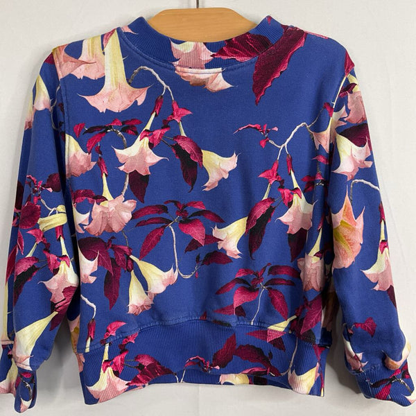 Size 4-5: Molo Blue/Pink/Purple Floral Sweatshirt