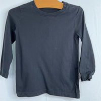 Size 18-24m: Primary Black Long Sleeve Shirt