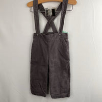 Size 3-6m: Janie and Jack Grey Corduroy Suspender Pants