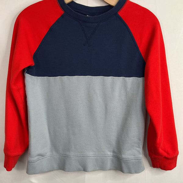 Size 10 (140): Hanna Andersson Two Tone Blue/Red Sweatshirt