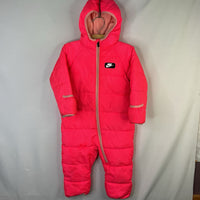 Size 18m: Nike Hot Pink Fleece Lined Poly Fill Snowsuit