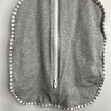 Size S (8-13lb): Love To Dream Swaddle Up Grey/White Striped Trim Sleepsack