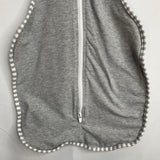 Size S (8-13lb): Love To Dream Swaddle Up Grey/White Striped Trim Sleepsack