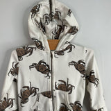 Size 18-24m: Kate Quinn White/Brown Crabs Zip-Up Hoodie