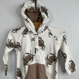 Size 18-24m: Kate Quinn White/Brown Crabs Hooded Romper