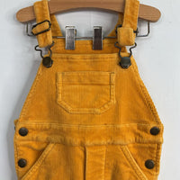 Size 12-18m (75): Hanna Andersson Yellow Stretch Corduroy Overalls