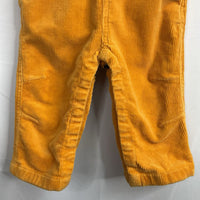 Size 12-18m (75): Hanna Andersson Yellow Stretch Corduroy Overalls