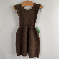 Size 9-12m: Zara Brown Knit Ruffle Trim Dress