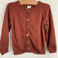 Size 2-3: Musli Brown Eyelet Button-Up Cardigan