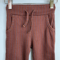 Size 4: BaBa Brown/Orange/Blue Striped Cozy Pants