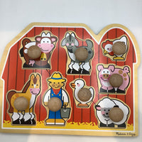 Melissa & Doug Wooden Farm Animals Jumbo Knob Puzzle