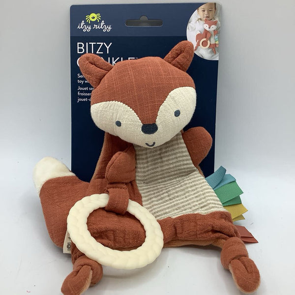 Itzy Ritzy Bitzy Fox Crinkle Toy NEW