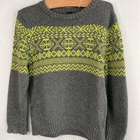 Size 5: Gap Grey/Neon Green Fair Isle Sweater