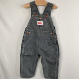 Size 12-18m: Round House Black/White Striped Overalls NEW w/