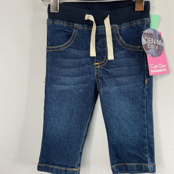 Size 6-12m: Rugged Butts Blue Soft Waist Denim Jeans NEW w/ Tags