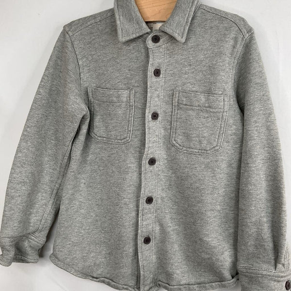 Size 4-5: Crewcuts Grey Soft-Knit Button-Up Shirt