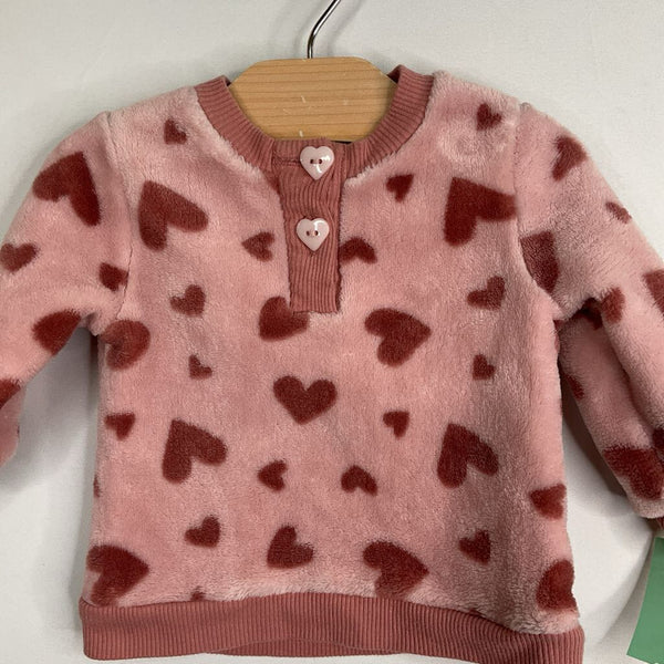 Size 6-9m: Nicole Miller Pink Hearts Fleece Sweatshirt