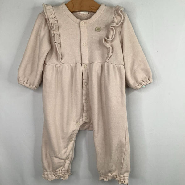 Size 6-12m: Mili Mili Beige Ruffle Trim Romper