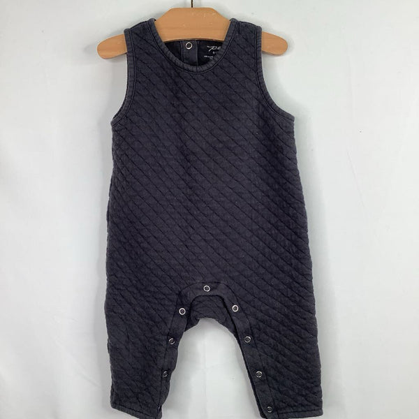 Size 6-12m: Pehr Grey Quilted Snap-Up Overalls