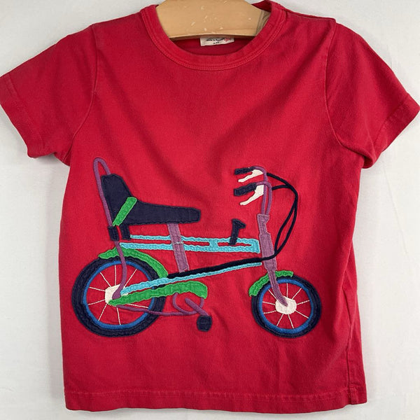 Size 3-4: Mini Boden Red Bicycle T-shirt