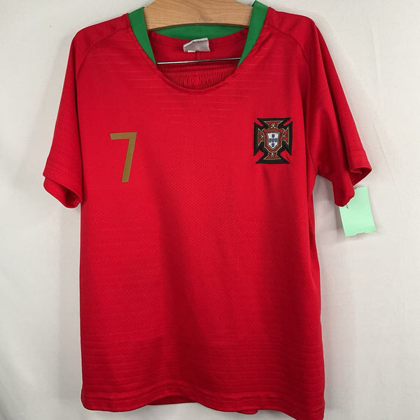 Size 7-8: Red Portugal Natl Soccer Team 2pc Jersey/Shorts