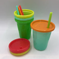 4pc Sippy Cup/Lid/Straw Set