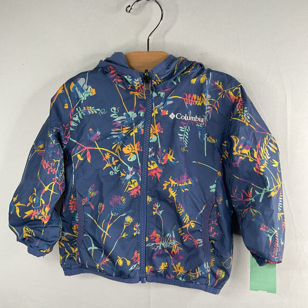 Size 12-18m: Columbia Blue/Colorful Floral Omni-Wick Rain Coat