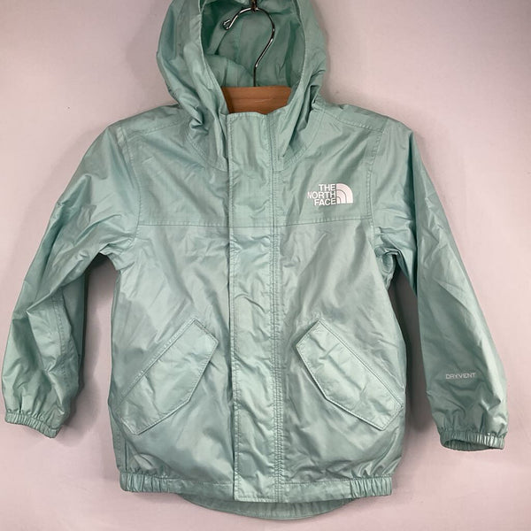 Size 2: The North Face Light Blue Mesh Lined Rain Coat