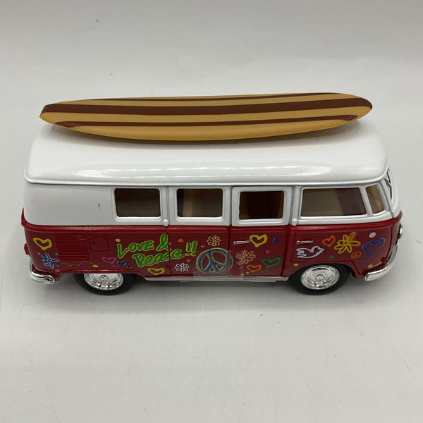 Red/White VW Surf Van