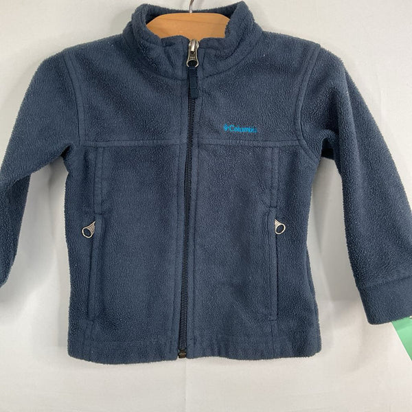 Size 2: Columbia Navy Fleece Zip-Up Coat