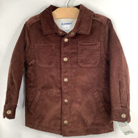 Size 5: Old Navy Brown Faux Sherpa Lined Corduroy Snap-Up Jacket