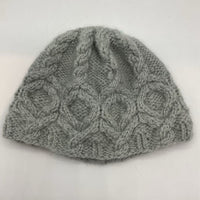 Size OS: Grey Cable Knit Beanie