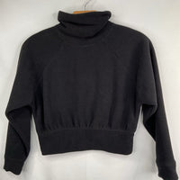 Size 8: Old Navy Black Fleece Cropped Turtleneck