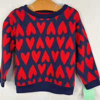 Size 12-18m: Old Navy Blue/Red Hearts Sweatshirt